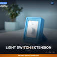 00_enhanced_hero.png Light Switch Extender Plate, Lower Reach Toggle, Child - 3D Printable STL File
