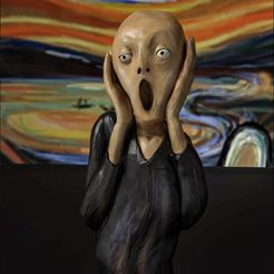 123.jpg Download file Munch The Scream - NO SUPPORT • 3D printable model, HaeSea
