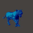 29.png Tiger V29 - Voronoi Style, Spider Web and LowPoly Mixture Model
