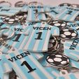 20240223_134907.jpg Key ring argentina soccer jersey with ball / Souvenir argentina jersey