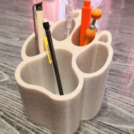 Dog paw pen holder Boite à crayon patte de chien