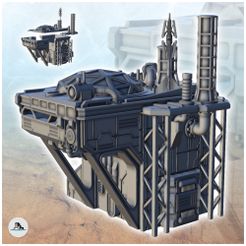 0.jpg Файл STL Научно-фантастический аванпост с нависающей гостиной (5) - Future Sci-Fi SF Infinity Terrain Tabletop Scifi・3D-печатная модель для загрузки