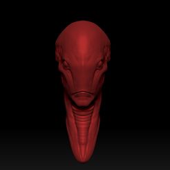 3.jpg Free OBJ file Alien Head・3D printer model to download