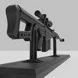 Render-7.png Barret M82 .50cal Sniper Rfile Gun Model with Stand
