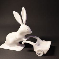 Hase.jpg Easter Bunny with Cart