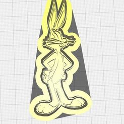 Bugs.jpg 3D file Bugs Bunny Cookie Cutter・3D printable model to download