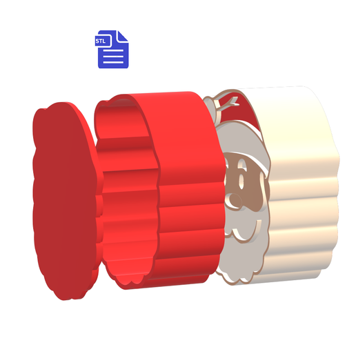STL00636-9.png 3D file 3pc Santa Claus Bath Bomb Mold・Model to download and 3D print, CraftsAndGlitterShop