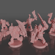 0201.png Ork soldiers with melee weapons and pistols set#2