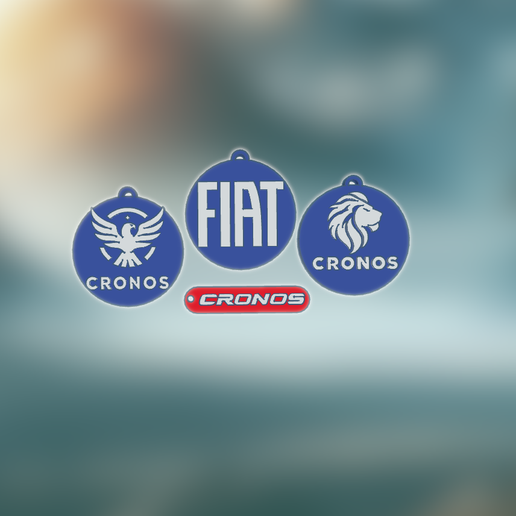 4 llaveros fiat cronos 3D model