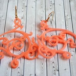 DSC_0137.jpg Free STL file Flowers earrings・3D printing idea to download