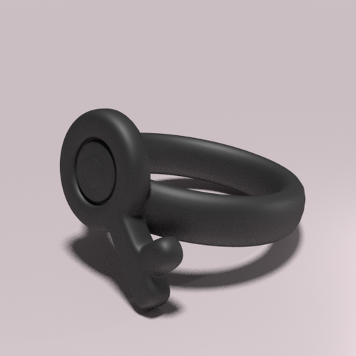 Unown ring "Q" 3D model