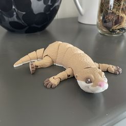 River Otter Articulated Fidget Figure, 3mf included, Print in place , cute flexi