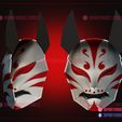 Aragami_Kitsune_mask_3d_print_model_09.jpg Aragami 2 Mask - Kitsune Mask for Cosplay - Halloween Costume