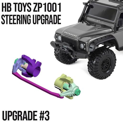 🚗 HB TOYS ZP1001 (Land Rover Defender) Melhoria da direção