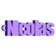 nicolas.stl PACK OF NAME KEY RINGS (100 NAMES) VOLUME 2