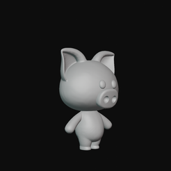 7.png Файл STL Мультяшная свинья для 3D-печати・3D модель для печати скачать