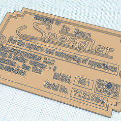 spengler.png Descargar archivo STL Cazafantasmas placa spengler paquete de protones trampa fantasma • Diseño para imprimir en 3D, ryanedis