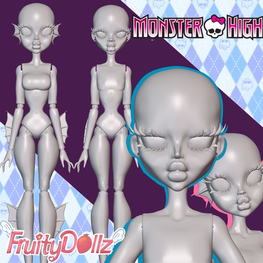 BJD MonsterHigh Vol.2 Doll .STL/.OBJ/.FBX for Printing!