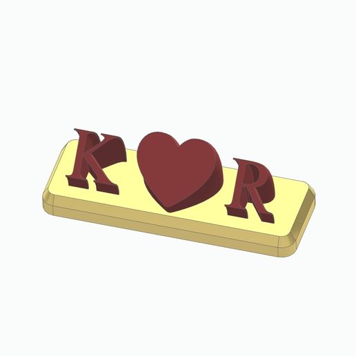 K♥R Lovely Table Tag 3D model