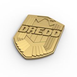 1.jpg 3D-Datei Judge Dredd Abzeichen aus dem Film Dredd 2012・Design zum Herunterladen und 3D-Drucken, CosplayItemsRock