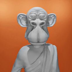 K1.jpg STL file Ape Monk NFT Meditation Monkey・3D printer design to download, abhijitraja