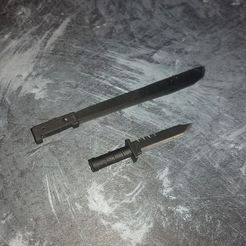 20210201_192958.jpg Бесплатный STL файл Melee Weapon Core Collection - 1:12 Action FIgure Weapons Pack - Free・Идея 3D-печати для скачивания