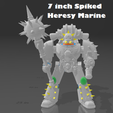 7 inch Spiked Heresy Marine McFarlane 7 in Articulated Heresy Space Marine