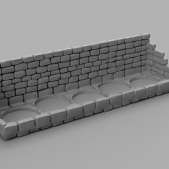 5xrender.png Mini Wall Display - Rough Cut Stone Brick (5 slot version)