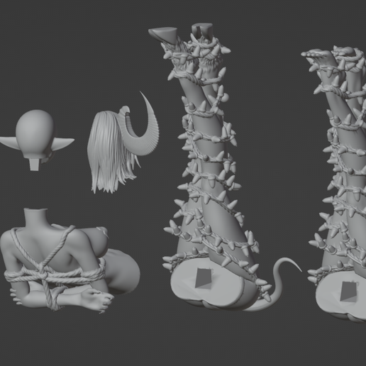 Schermata-2023-11-22-alle-18.01.35.png Sexy Christmas Tree Krampus - 1to10 statue STL file 3D print model