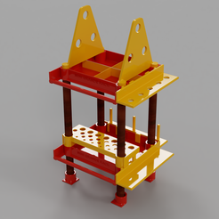 Mini Grande Rack.png STL file Mini Grande Modular Tool Rack & Organizer System・3D printable model to download