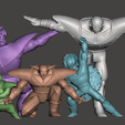 ginyuForces.PNG Download free STL file Captain Ginyu - Dragon Ball Z - Ginyu Forces 1/5 • Design to 3D print, vongoladecimo
