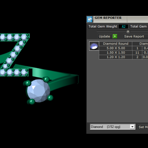 GEM REPORTER STL file Letter Ring Z・3D printing design to download, Ayyaz166