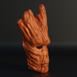 .4.png Groot Cosplay Face Mask 3D print model