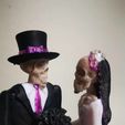 received_1275129833141893.jpeg skeleton couple wedding groom bride bride decoration love never dies cake topper