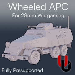 render1_squareicon.png Archivo 3D APC con ruedas (28 mm) con opciones de armamento・Objeto imprimible en 3D para descargar