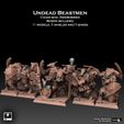 UNDEAD BEASTMEN CHAIN MAIL SWORDSMEN BASES INCLUDED 11 MODELS, 5 SHIELDS AND 5 BASES Ee Eeuies Btealtwer te = 4 | Tear N ley Undead Beastmen Chain Mail Swordsmen