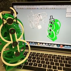 IMG_1964_preview_featured.jpg Free STL file Swinging Snowman, PLA Spring Motor Style・3D print object to download