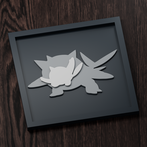 Cetitan Line - Pokemon Silhouette Frame | Normal, Inverse & Scaled STL