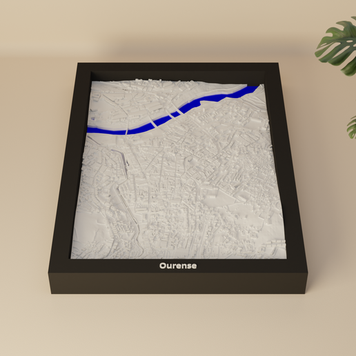 Ourense, Spain - 3D Miniature