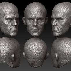 1.jpg STL file ONE12 Scale Head - Ryan Reynolds - Deadpool (no neck) - Movie ver・Model to download and 3D print