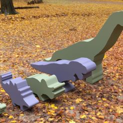 DinoMeepleMeshes.jpg Free OBJ file Dino Meeples・Design to download and 3D print