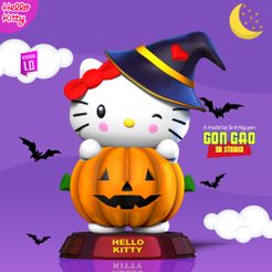 Hello_Kitty_Halloween.jpg Файл 3D Hello Kitty - обычай для Хэллоуина・Идея 3D-печати для скачивания