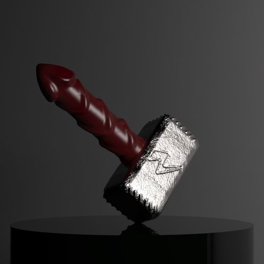 Thor Hammer Dildo Fun Marvel Toy STL File for Cults