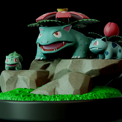 BULBASAUR-EV.-1.png STL-Datei Bulbasaur-Entwicklung・3D-druckbares Design zum Herunterladen