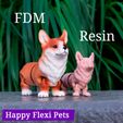 IMG_3058.jpg STL file Corgi dog print in place articulated flexi toy・Design to download and 3D print
