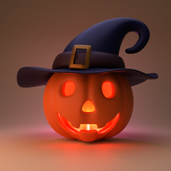 untitled2.png Archivo STL Calabaza de Halloween Decoración Mago・Objeto para impresora 3D para descargar