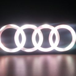2-crop.jpg Файл STL Светодиодная лампа с логотипом Audi・3D модель для печати скачать