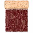 z1.png Rolo de textura de insectos tribais STL - Padrão sem costuras - Transferência digital