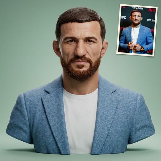 Merab Dvalishvili 3D Printable Bust