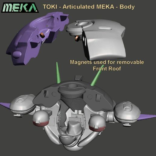 🤖 Toki – Articulated Meka– by SPARX・ 3D File for ・Cults